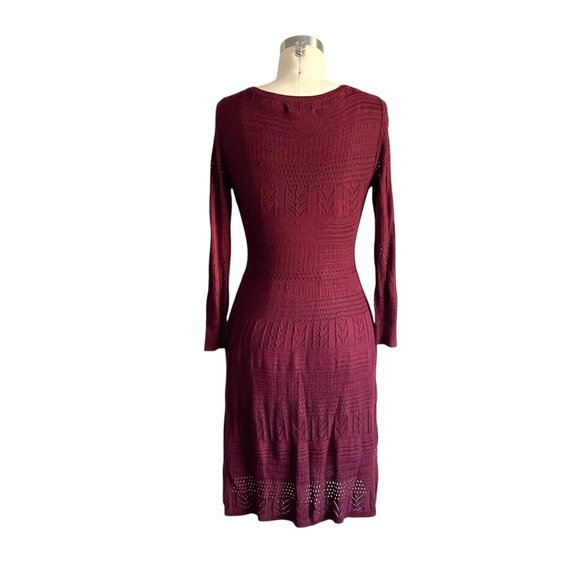 American Eagle Burgundy Knit Scoop Neck Dress - XS - Picture 5 of 7